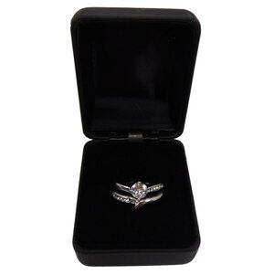 Women's Costume Jewelry Silver Cubic Zirconia Sz.6 Bridal Rings Wal-mart (New)